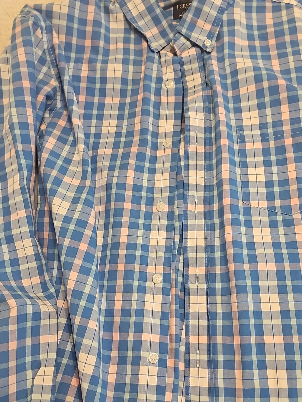 J.Crew Blue Plaid Button-Up Shirt